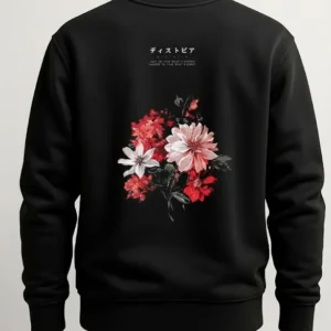Japanese Floral Aesthetic Sweatshirt - Image 1